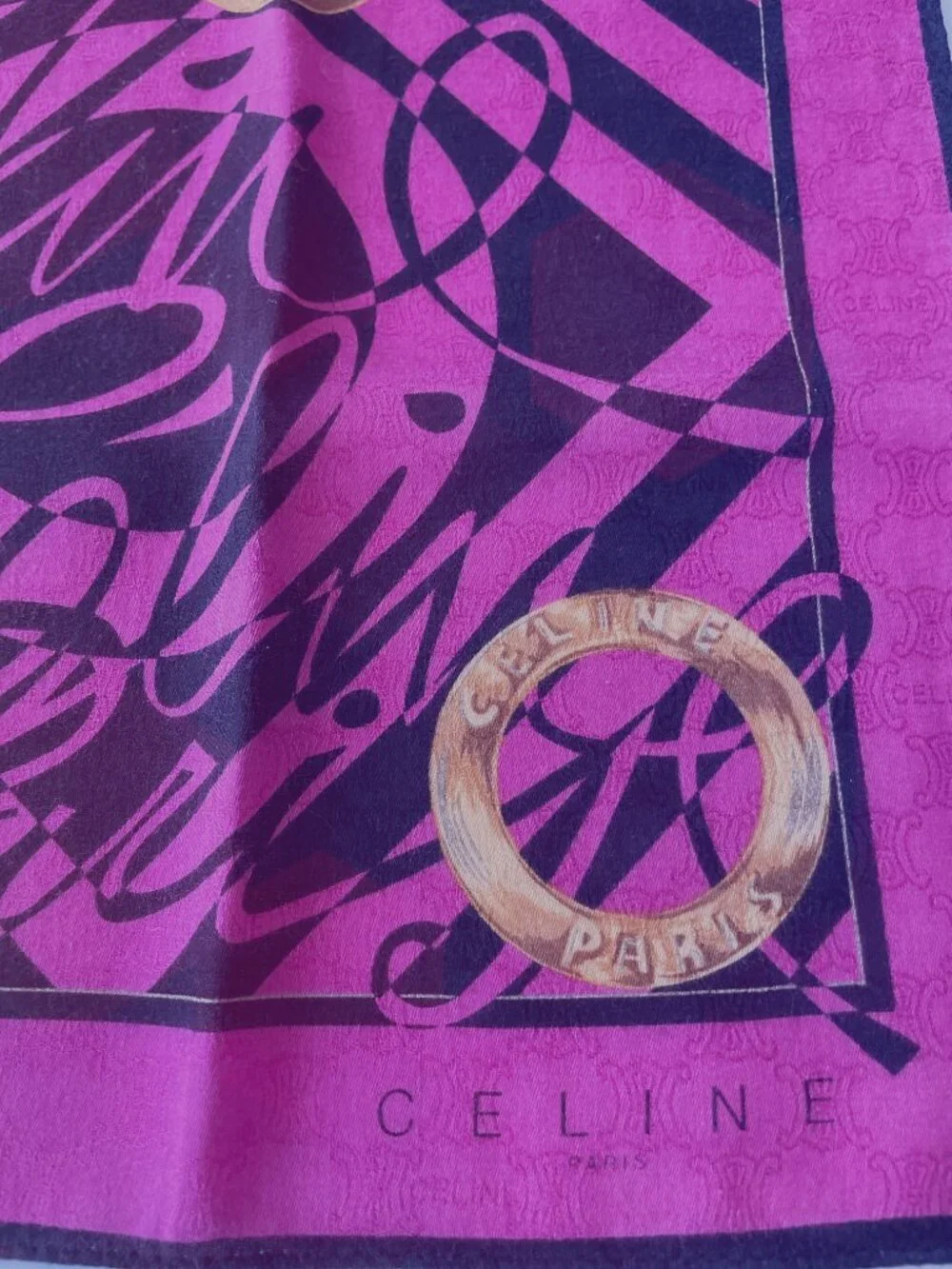 Vintage Celine Cotton Scarf